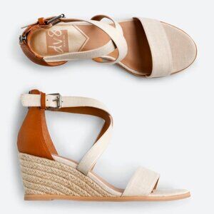 DV8 by Dolce Vita Lea Espadrille Beige Wedge Sandals – Size 7M